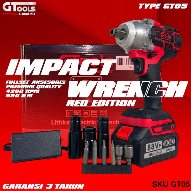 impact wrench 88V GTOOLS GT05 facelift
