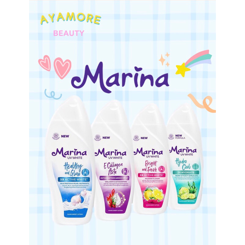 Marina UV White Body Lotion Semua Size, Hand Body Marina, Hand Body Murah, Hand Body Viral , Hand Bo