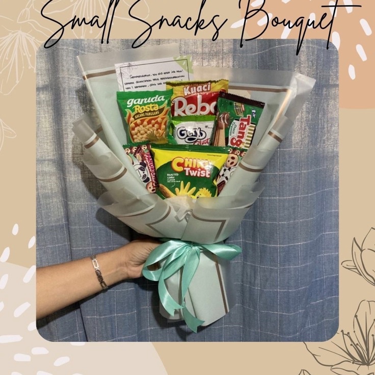 

[READY] Small Bouquet Snack (Buket Snack, Buket Kecil, Makanan, Ciki, Snacks, Coklat)