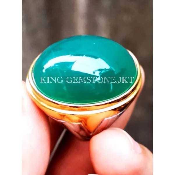 Batu Cincin Pria//Batu Akik Bacan Super Jumbo Super mewah Crystal HQ Memo SGR