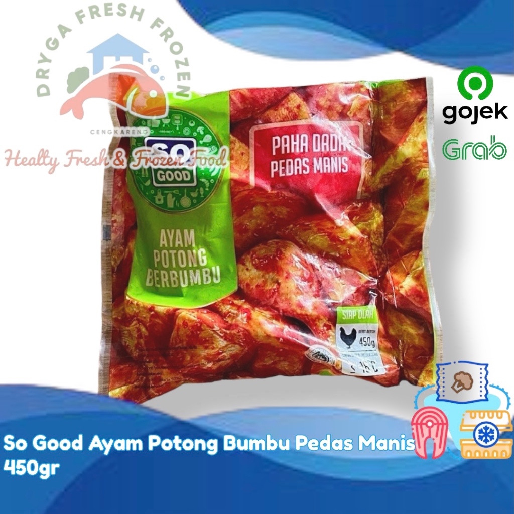 

So Good Ayam Potong Berbumbu Pedas Manis Siap Masak 450gr