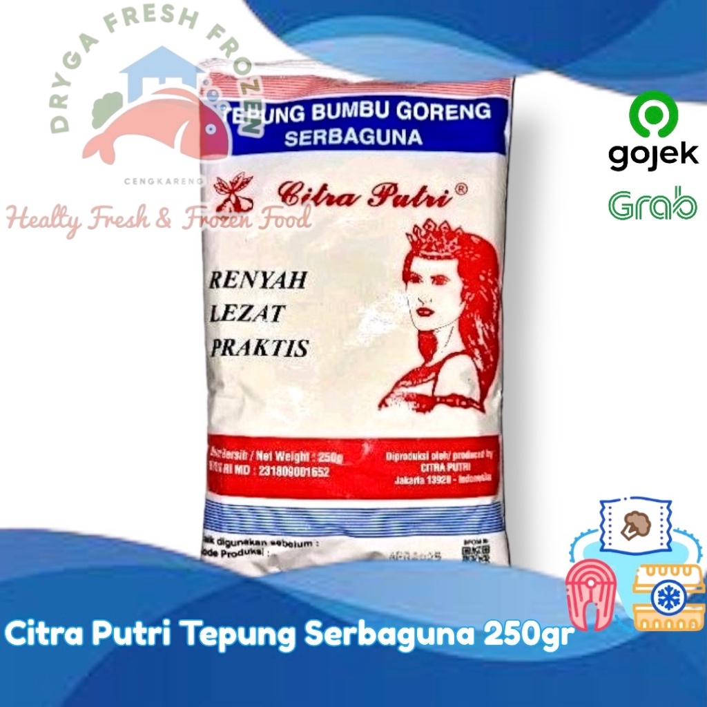 

Tepung Cap Citra Putri Serbaguna Tepung Goreng Halal 250gr