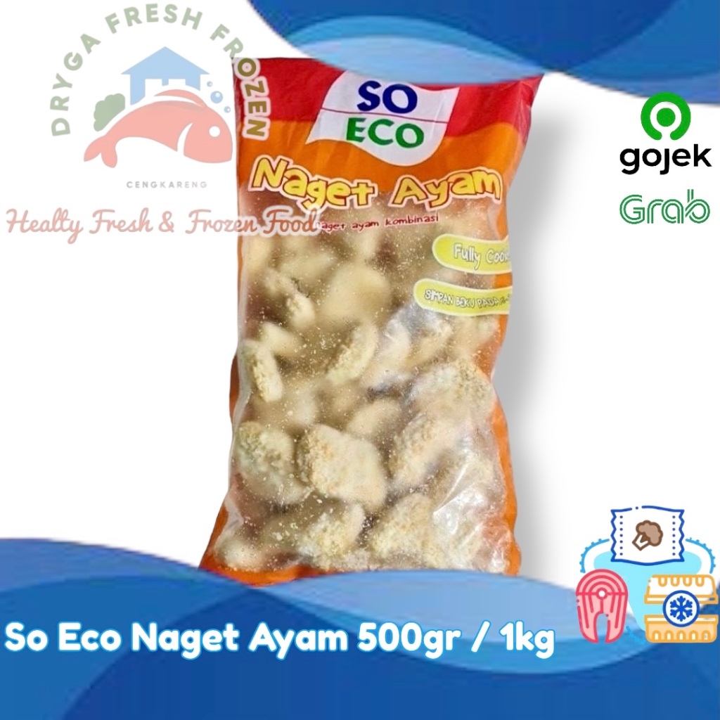 

So Eco Chicken Nugget Frozen Naget Ayam Kombinasi Beku 500gr 1kg