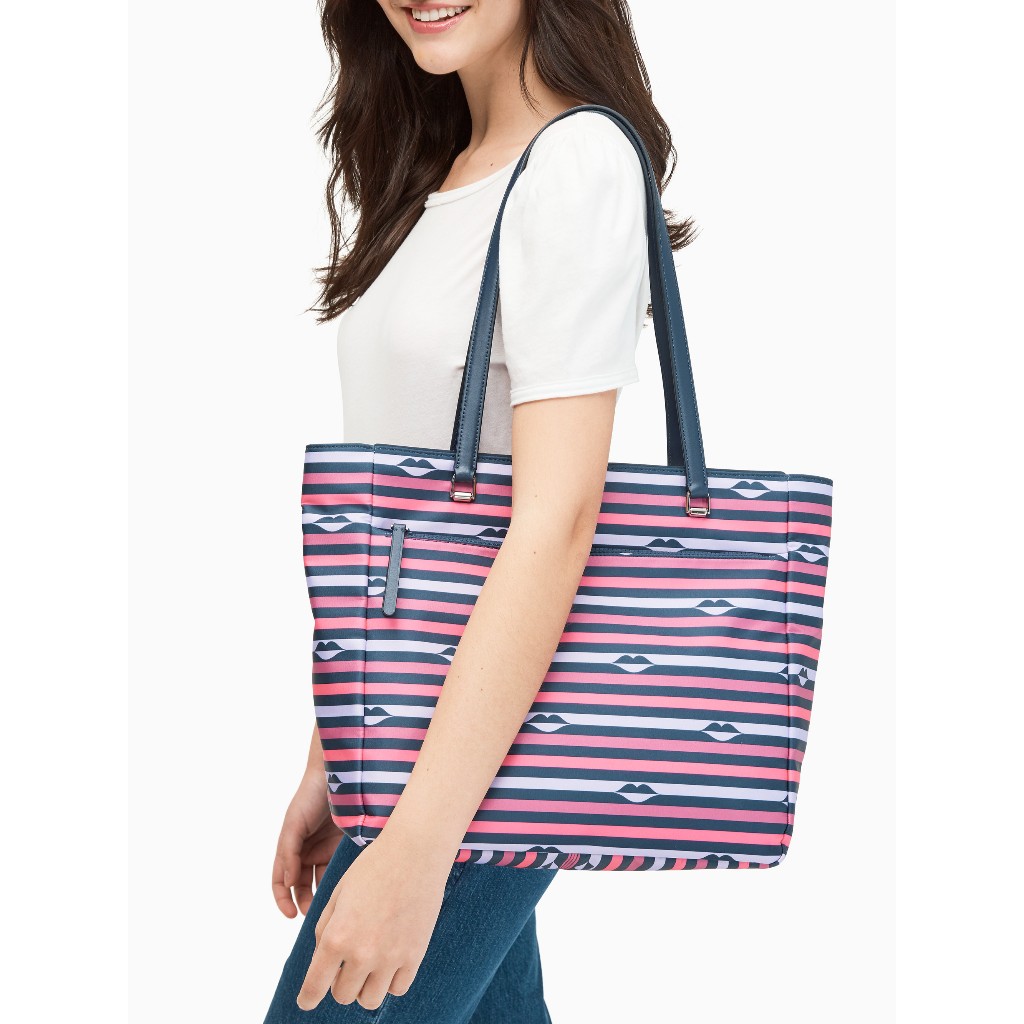 Tas Wanita KS Besar Tote Jae Nylon  WKRU6503 - motif lips