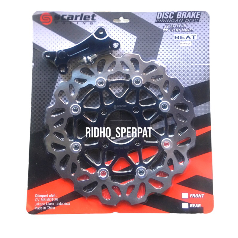 PIRINGAN CAKRAM DEPAN BEAT KARBU SCOOPY CARBURATOR 260MM SCARLET RACING
