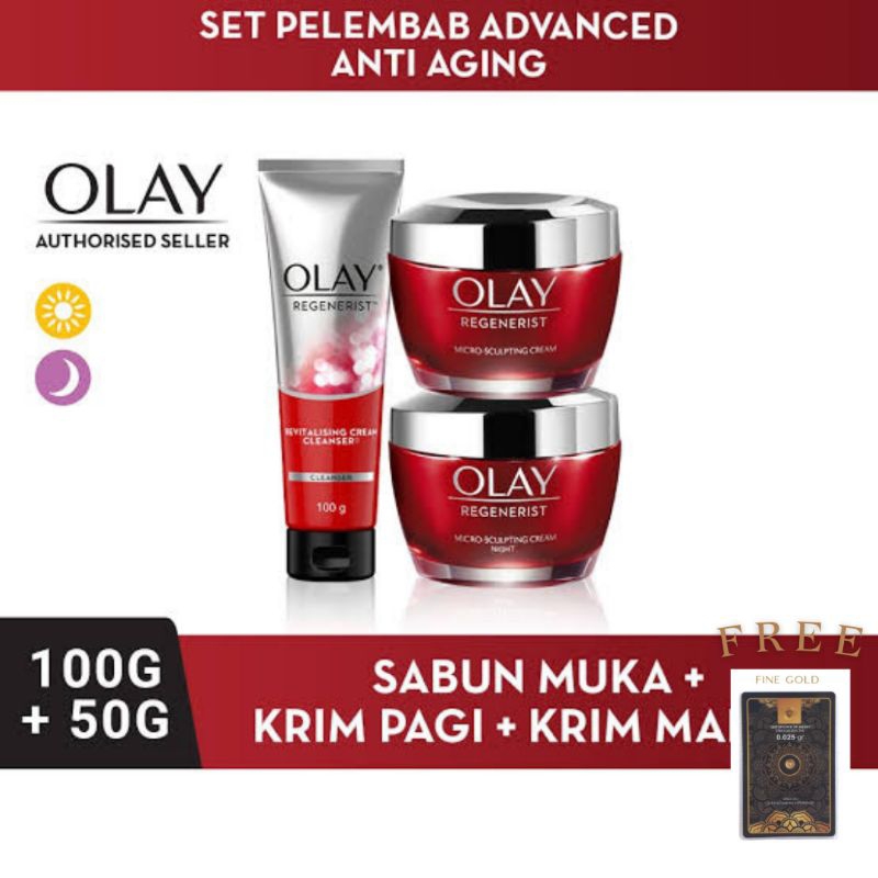 [LEBIH HEMAT] Olay Regenerist Set Pelembab Wajah Advanced Anti Aging Skincare