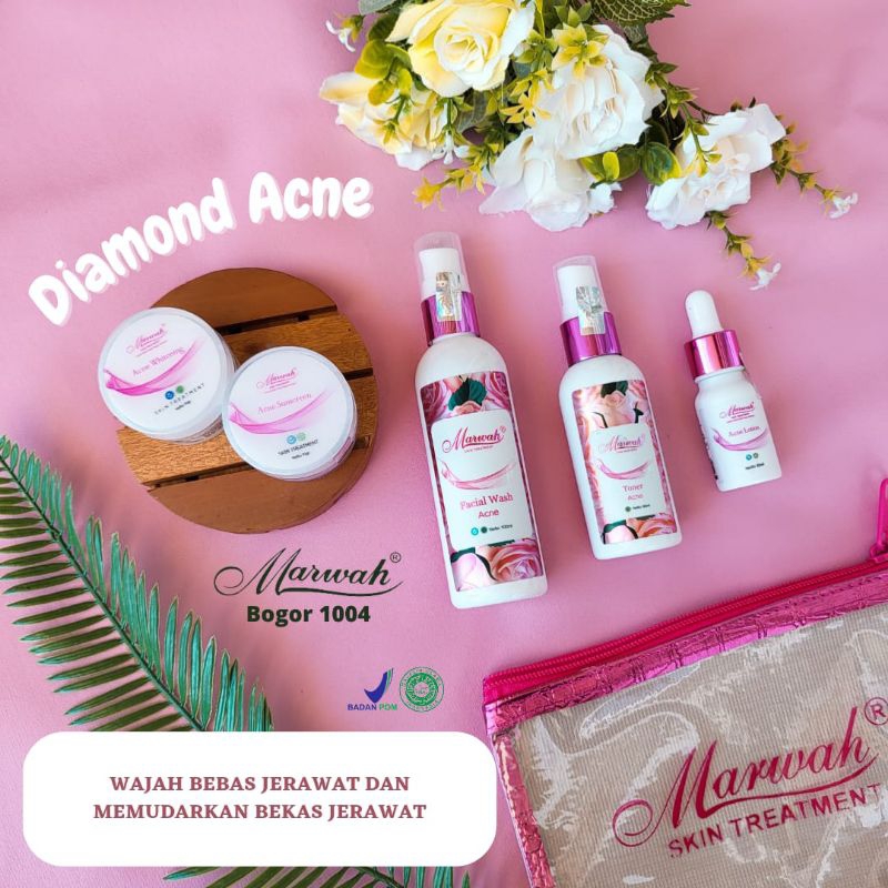 ORIGINAL PAKET MARWAH ACNE JERAWAT MARWAH ECER ACNE KRIM SIANG KRIM MALAM BPOM KRIM MALAM BOOSTER KL