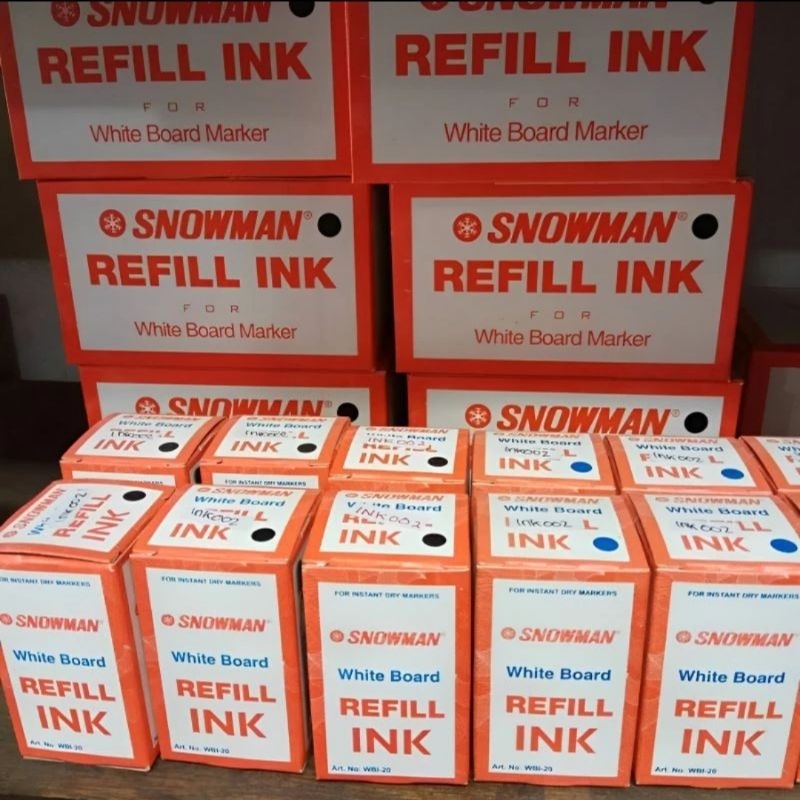 

[12pcs] Refill/isi tinta spidol SNOWMAN murah