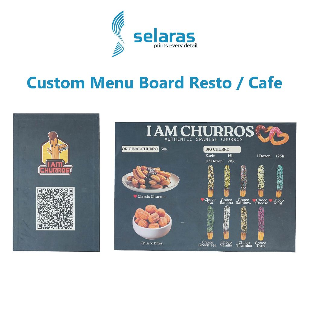 

Print Menu Board Restoran / Cafe / Papan Menu Fancy Board Game Selaras Printing