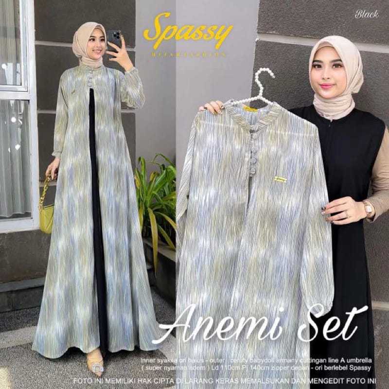 GQMIS ANEMI SET GAMIS INNER DAN OUTER TERPISAH