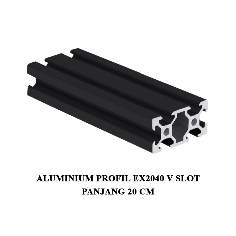 EELIC ALM-EX2040 VSLOT Aluminium profile exstrusion Vslot 2040 CNC 3D PRINTER panjang 20 cm