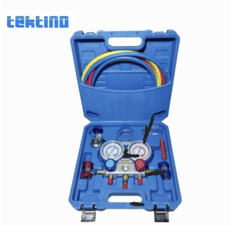 METERAN AC MANIFOLD GOUGE REFRIGERAN AC MOBIL KOMPLIT/ ALAT CEK AC MOBIL DAN AC RUMAH