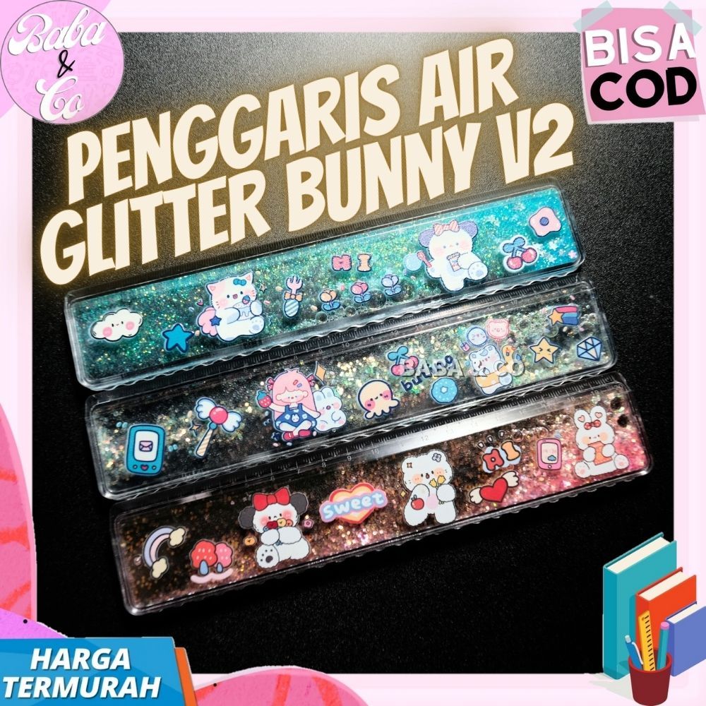 

PENGGARIS AIR GLITTER BUNNY V2 PENGGARIS 20cm AIR GLITER MEWAH BUNNY
