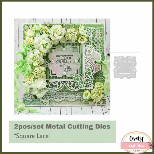 

LovelyCraftStore | Metal Cutting Dies #10~ Mold Stencil Metal 2pcs/set, Cetakan Stensil bentuk square frame untuk bahan mahar, dekorasi, journal, scrapbooking, cards, art deco, etc