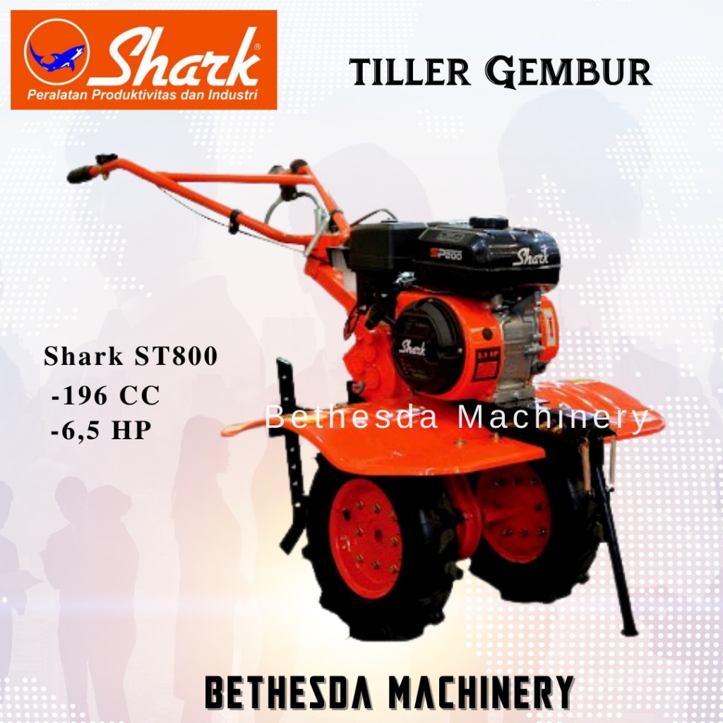 Mini Traktor Shark Tiller ST800 dengan Blade Gembur