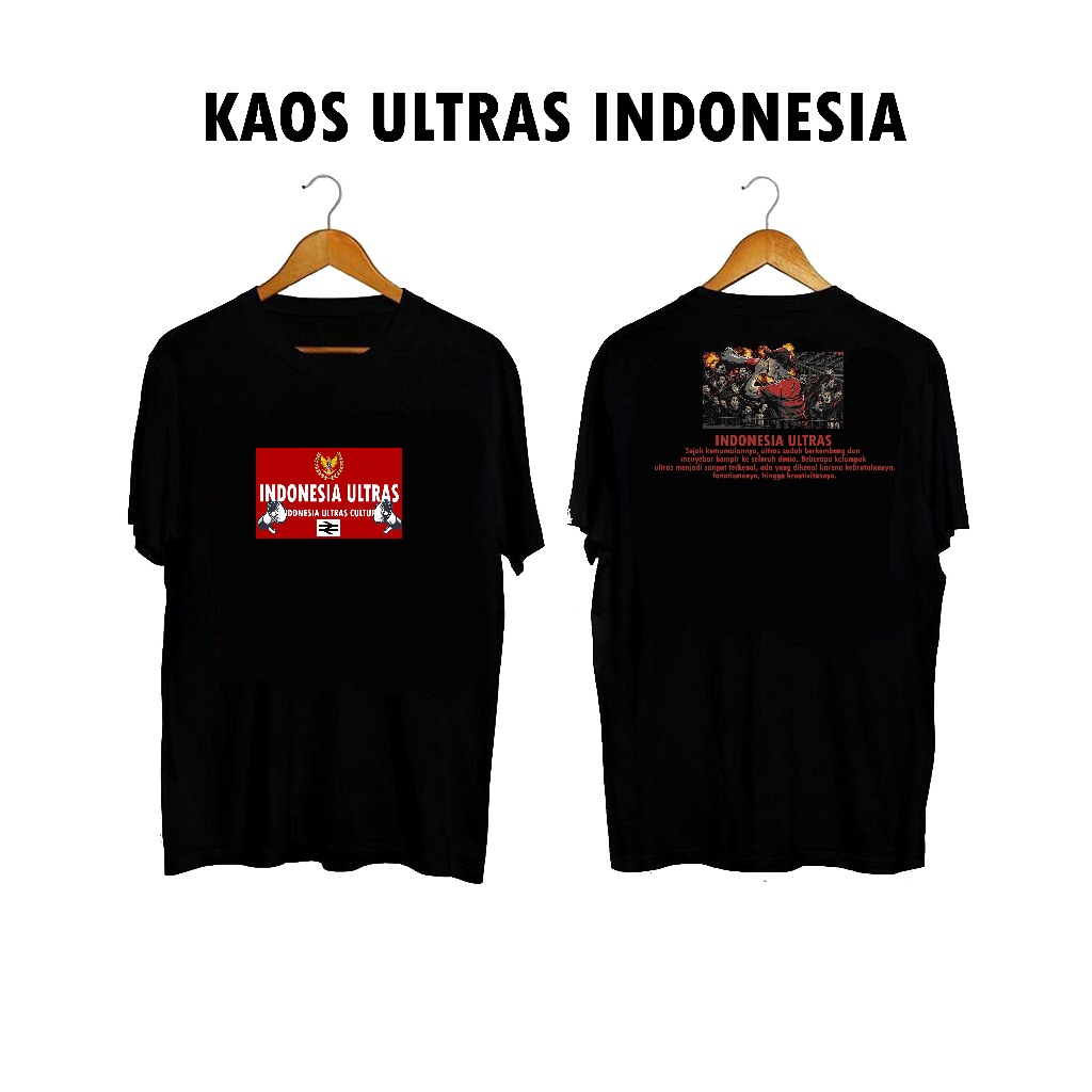 GO FASHION -  Kaos Baju Tshirt Ultras Garuda Indonesia - Sepak Raga Casual - Kaos Holigans - Kaos Ul