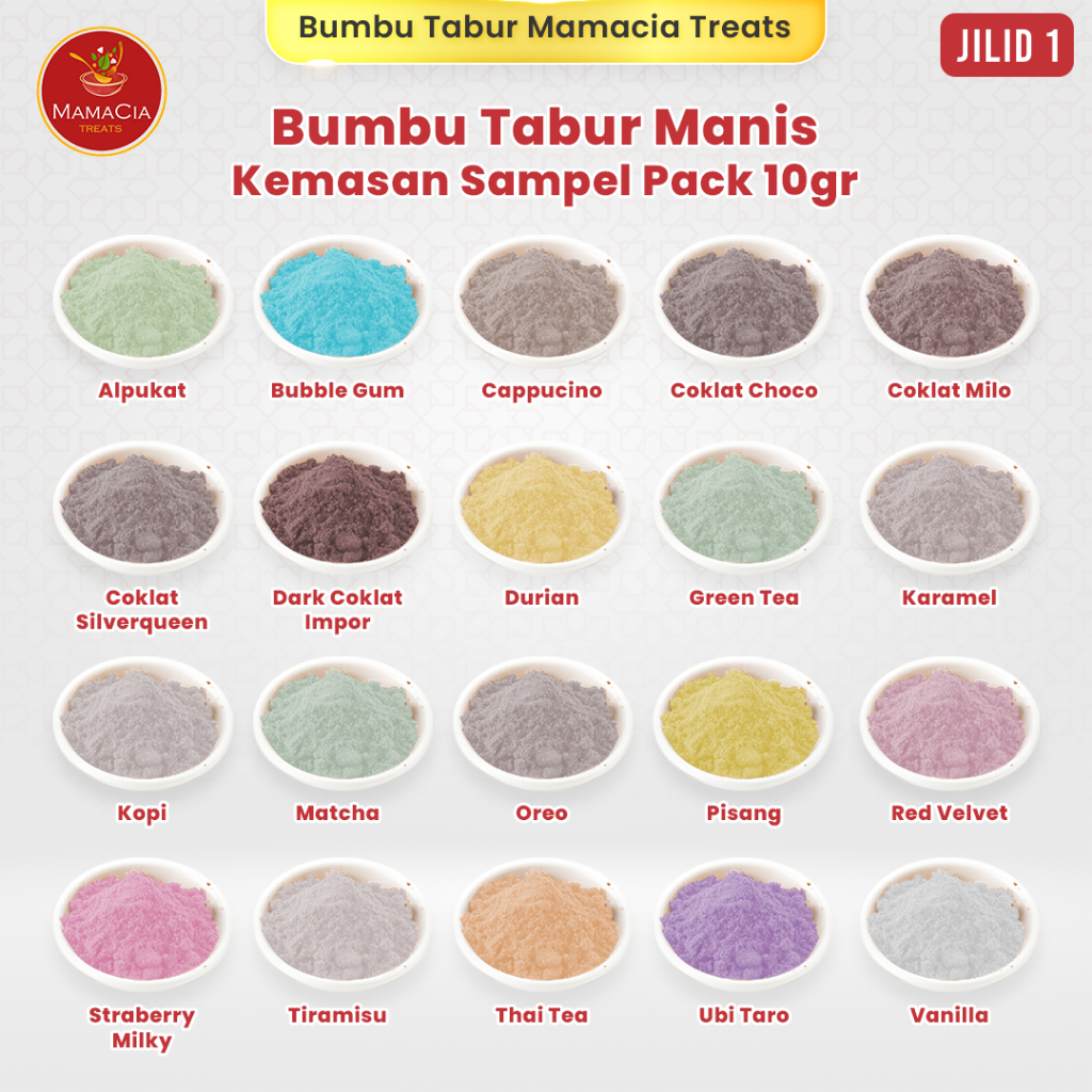

(SAMPEL PACK 10gr) Bumbu Tabur Manis Premium Keripik Pisang Singkong Coklat Alpukat Matcha Tiramisu Red Velvet