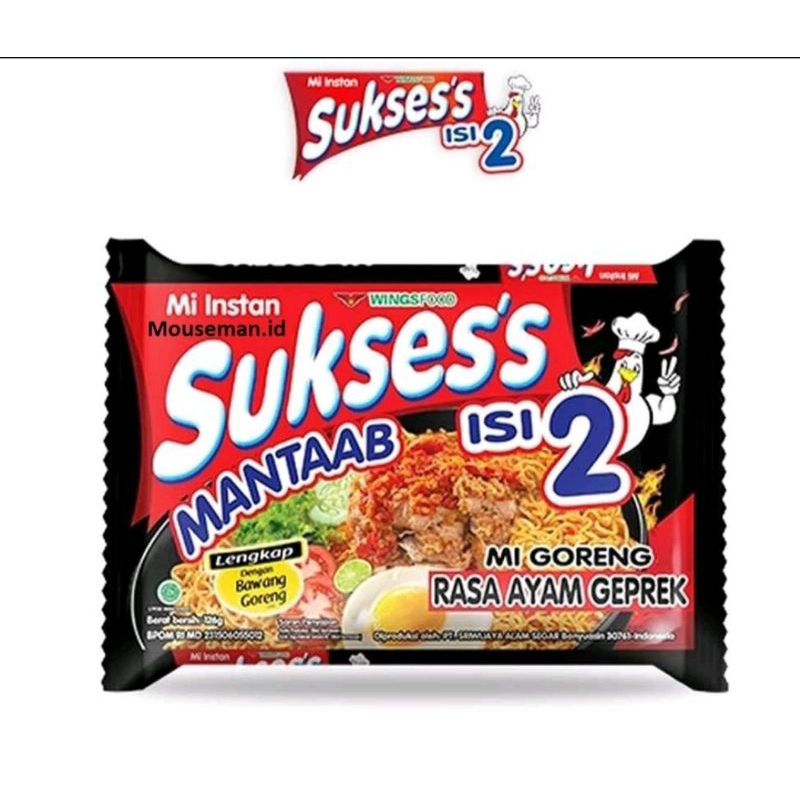 

MI GORENG SUKSES ISI 2 RASA AYAM GEPREK