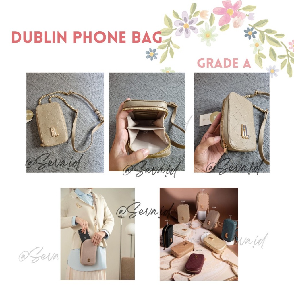 HEYLOCAL DUBLIN PHONE BAG GRADE B TAS DUBLIN BAG BEIGE DAN BLUSH HEYLOCAL SALE