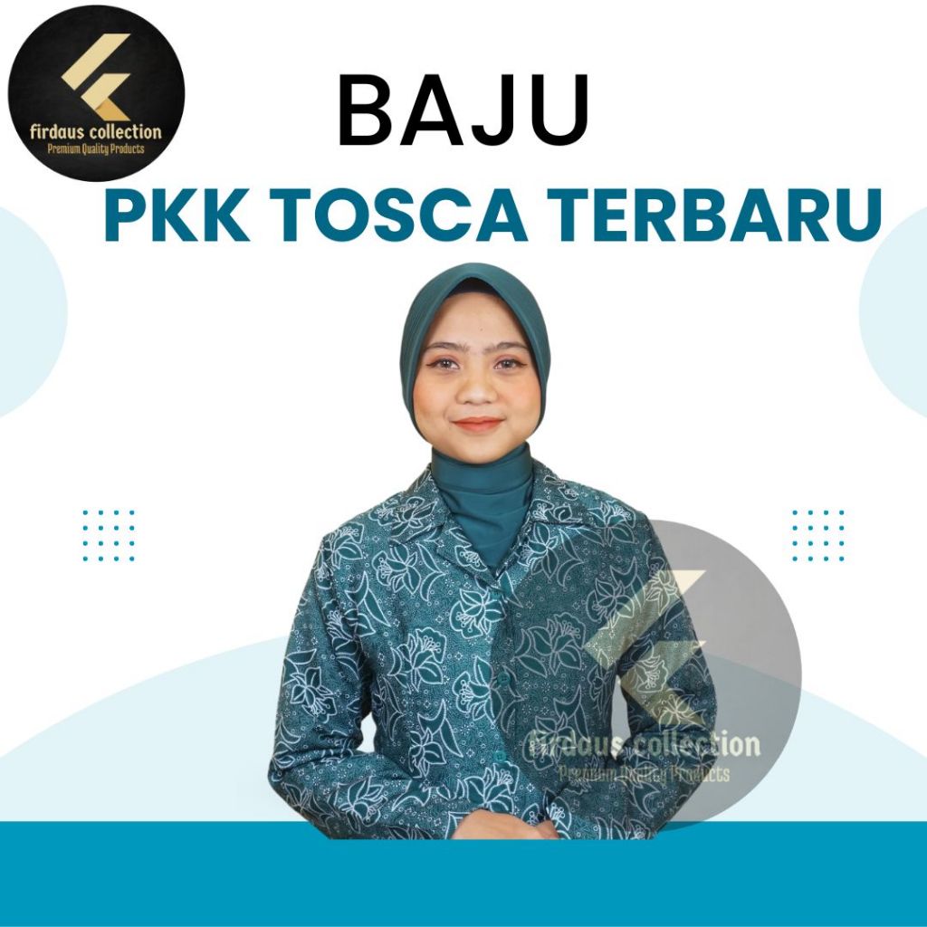 BAJU BATIK HIJAU PKK TOSCA TERBARU