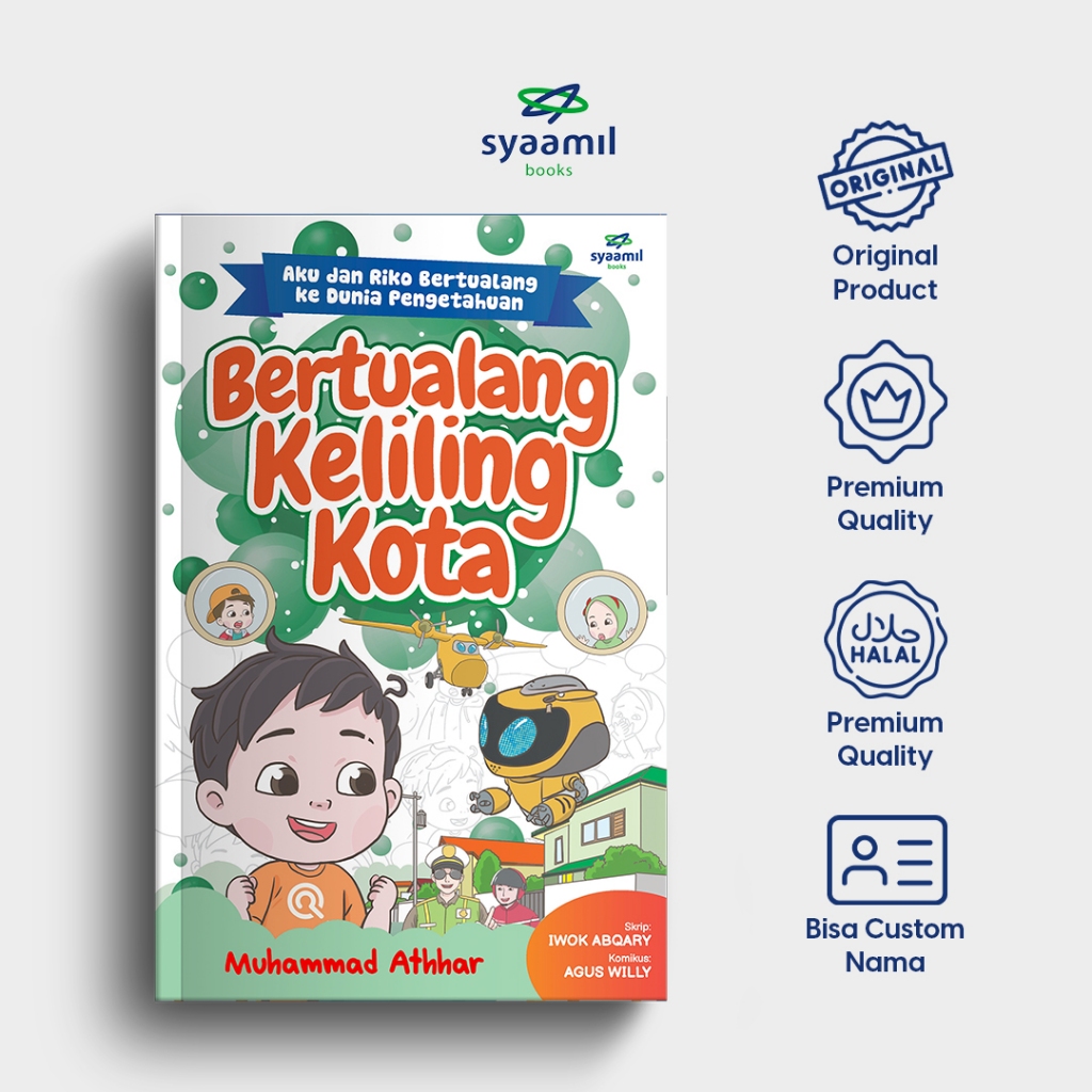 Syaamil Books - Buku Komik Bertualang Keliling Kota - Komik Anak Islami Riko The Series (Bisa Custom