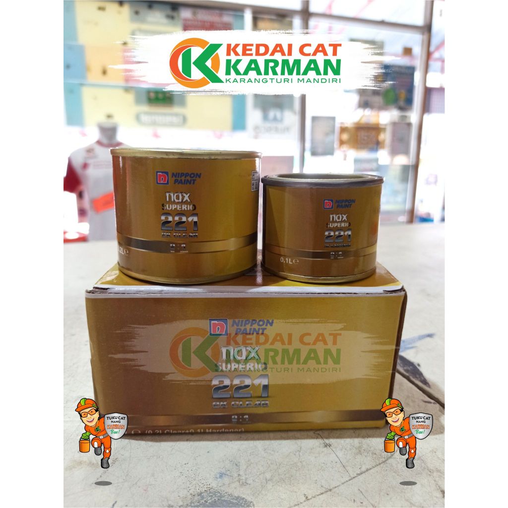 CLEAR COAT / CLEAR / PERNIS NIPPON PAINT NAX SUPERIO 221 0.3L - PELINDUNG CAT DUCO MOBIL MOTOR