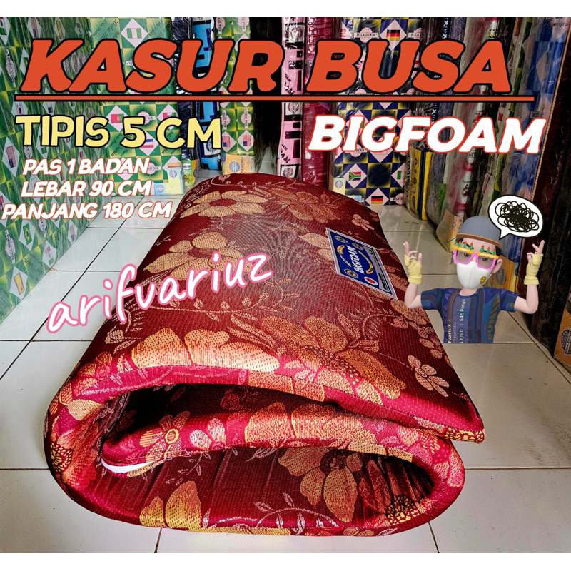 ( instan kurir ) Kasur Lantai Busa Bigfoam Tipis Banget 5 cm 1 Badan Dewasa 90 x 180