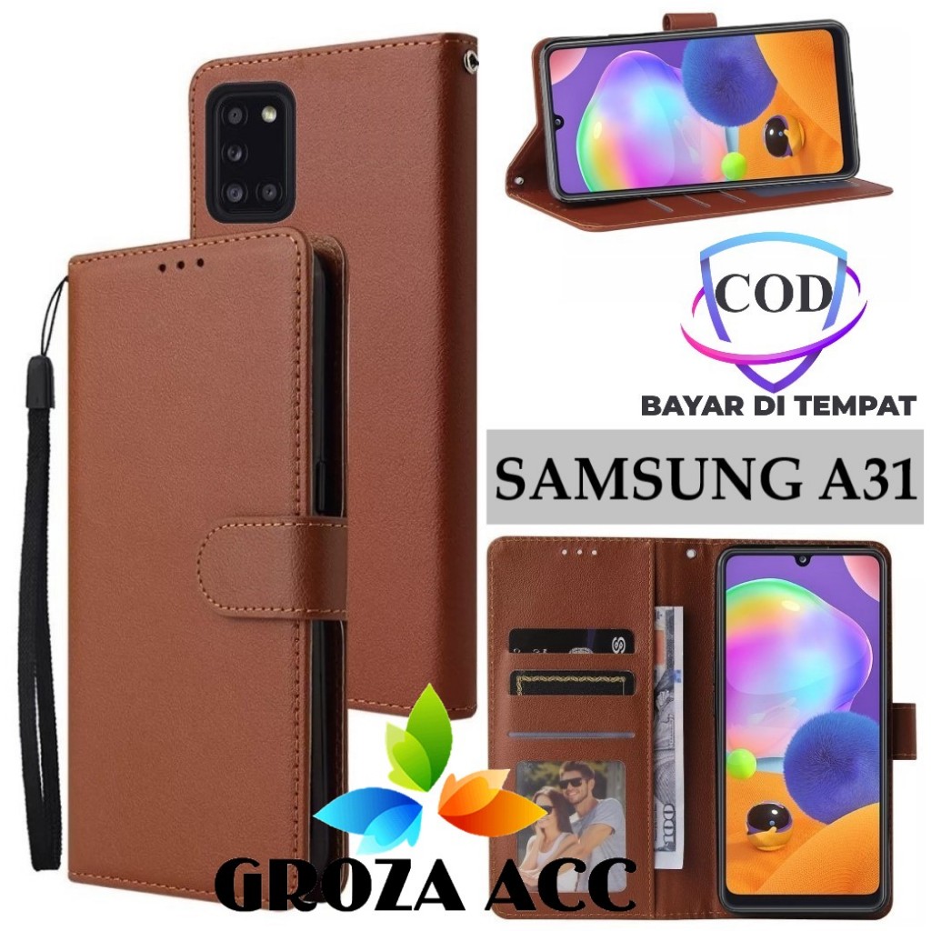 Flip Case SAMSUNG A31 Case Wallet Kulit Casing Dompet Case Wallet Leather Flip Case SAMSUNG A31 Casi