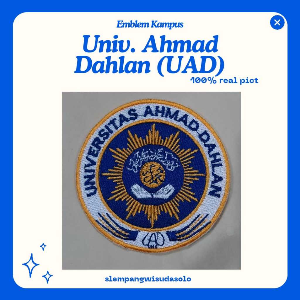 Logo Bordir / Patch / Emblem / Bet Universitas Ahmad Dahlan UAD