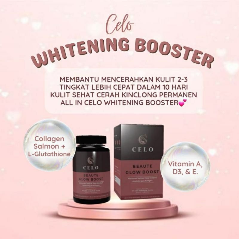 Celo Boost Whitening(Collagen Pemutih Wajah dan Badan) / Celo Whitening Booster (50gr) celo.beaute /