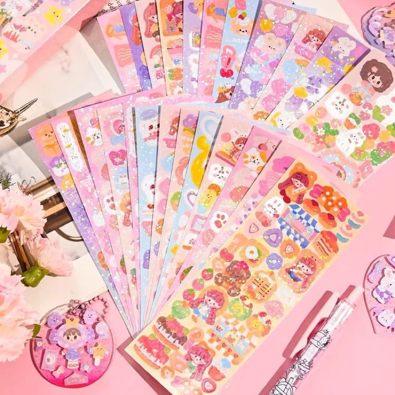 

stiker anak murah / stiker glossy momo / mainan sticker diy