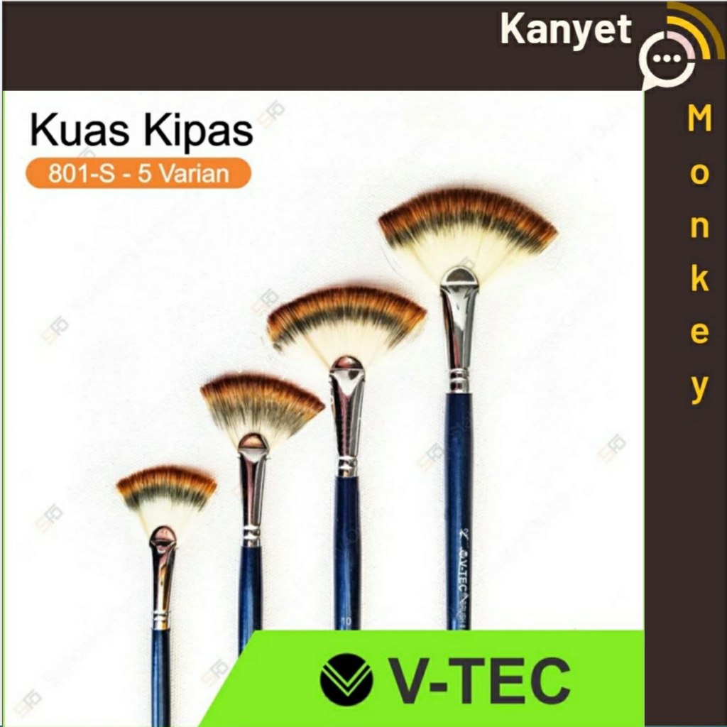 

Kuas Lukis Kipas V - Tec 801-S Satuan-Fan Paint Brush - 4