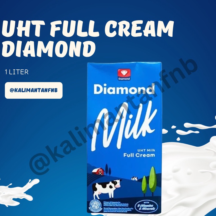 

GROSIR MURAH Susu Diamond UHT Full Cream Plain 1L