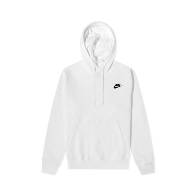 Nike Sweater Hoodie Pria Small Swoosh White