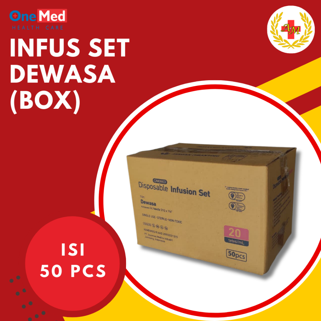Infus Set Selang Infus Onemed Infusion Set Box Isi 50 pcs