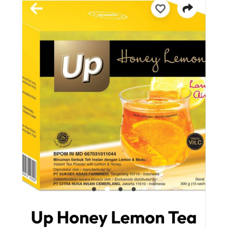 

Up Honey Lemon Tea Minuman Segar Dan Nyaman