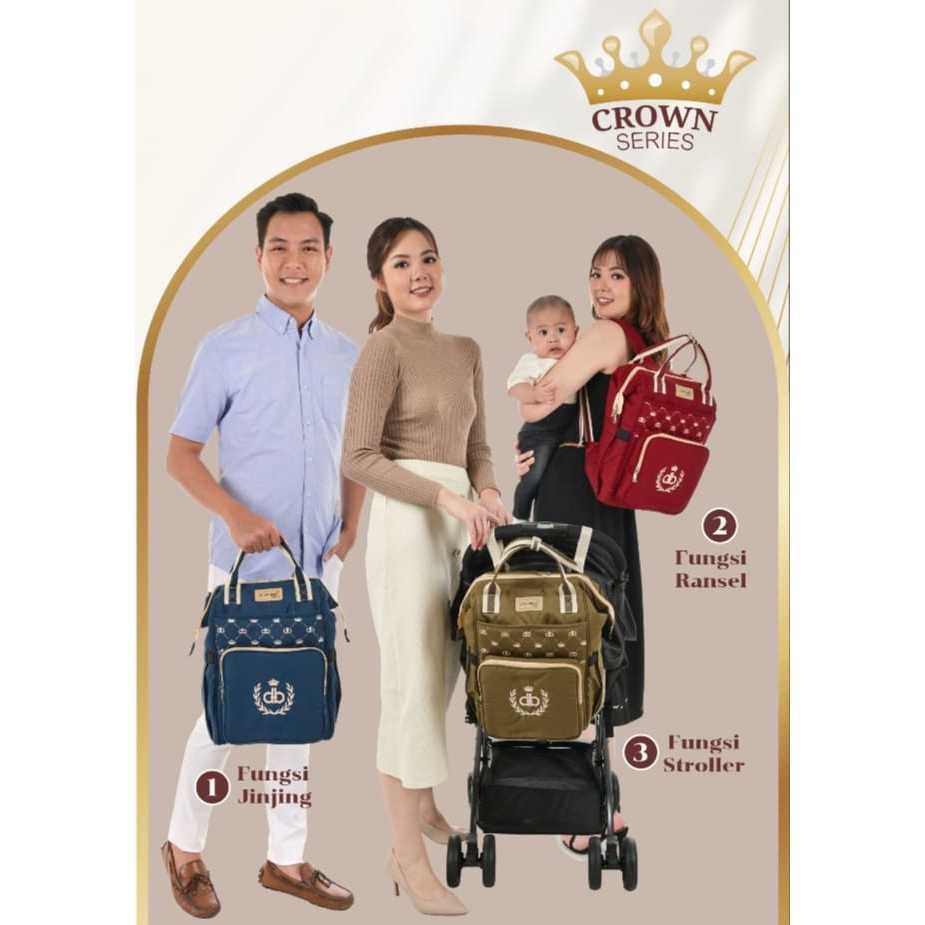 Tas Ransel Bayi Diaper Bag Dialogue backpack 3in1 Crown / Classy Series DGT7420 / DGT7412 Okashiku