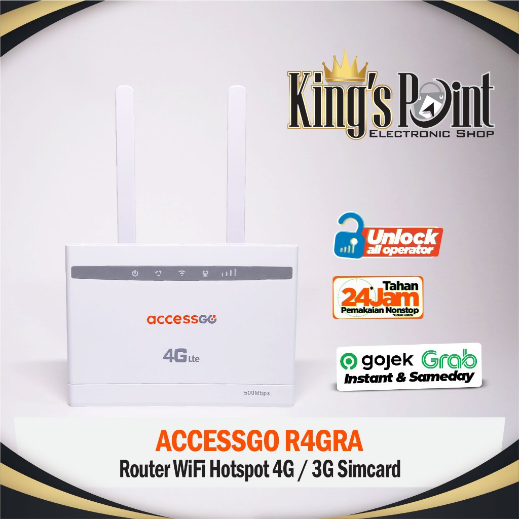 Router Wifi Sim card 4G AccessGo R4GRA 500MBPS External Antena