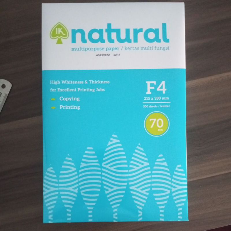 

Kertas HVS F4 natural 70 gsm