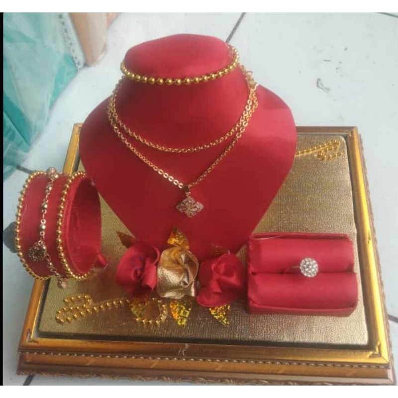 Kotak hantaran maskawin kompit tempat mas kawin seserahan pernikahan fullset tempat perhiasan lengka