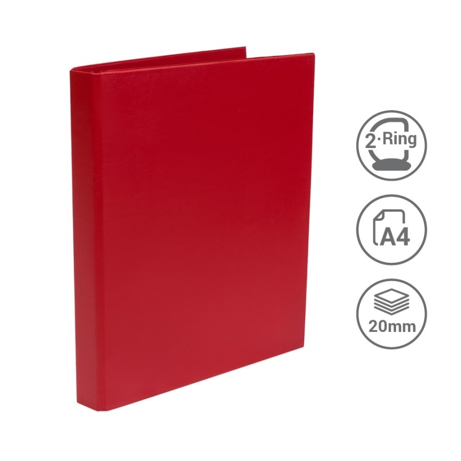 

Bantex Ring Binder 2 Ring O 20mm A4 Red