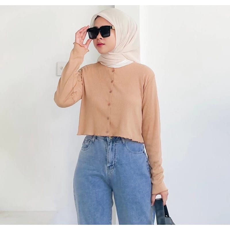 PAKAIN ATASAN CEWEK CARDINGAN CROP RAJUT KOREA CROP PASTEL/CROP KRIWIL CARDINGAN/OUTER CARDY RUFFLE
