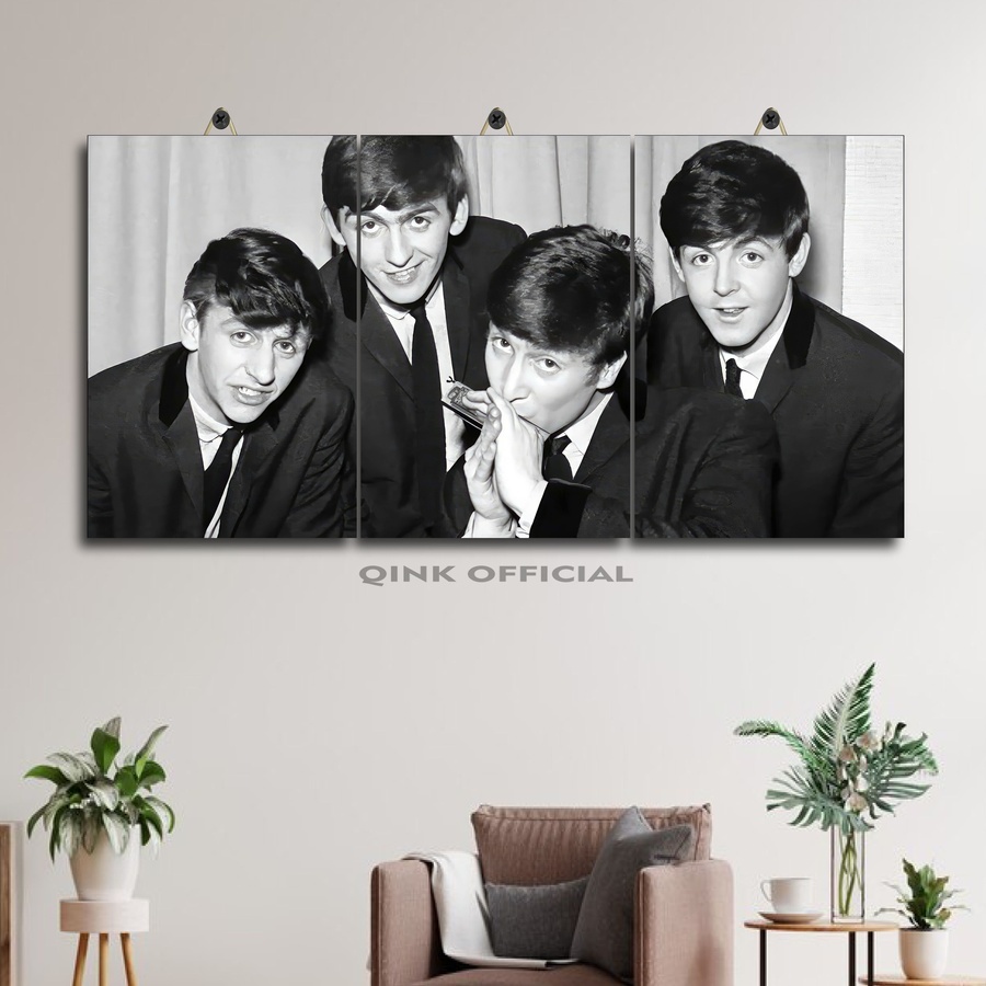 Poster Ruangan Besar Gambar Foto Band The Beatles 60X30 Multi Panel / Qink Official/ Poster Kamar Co