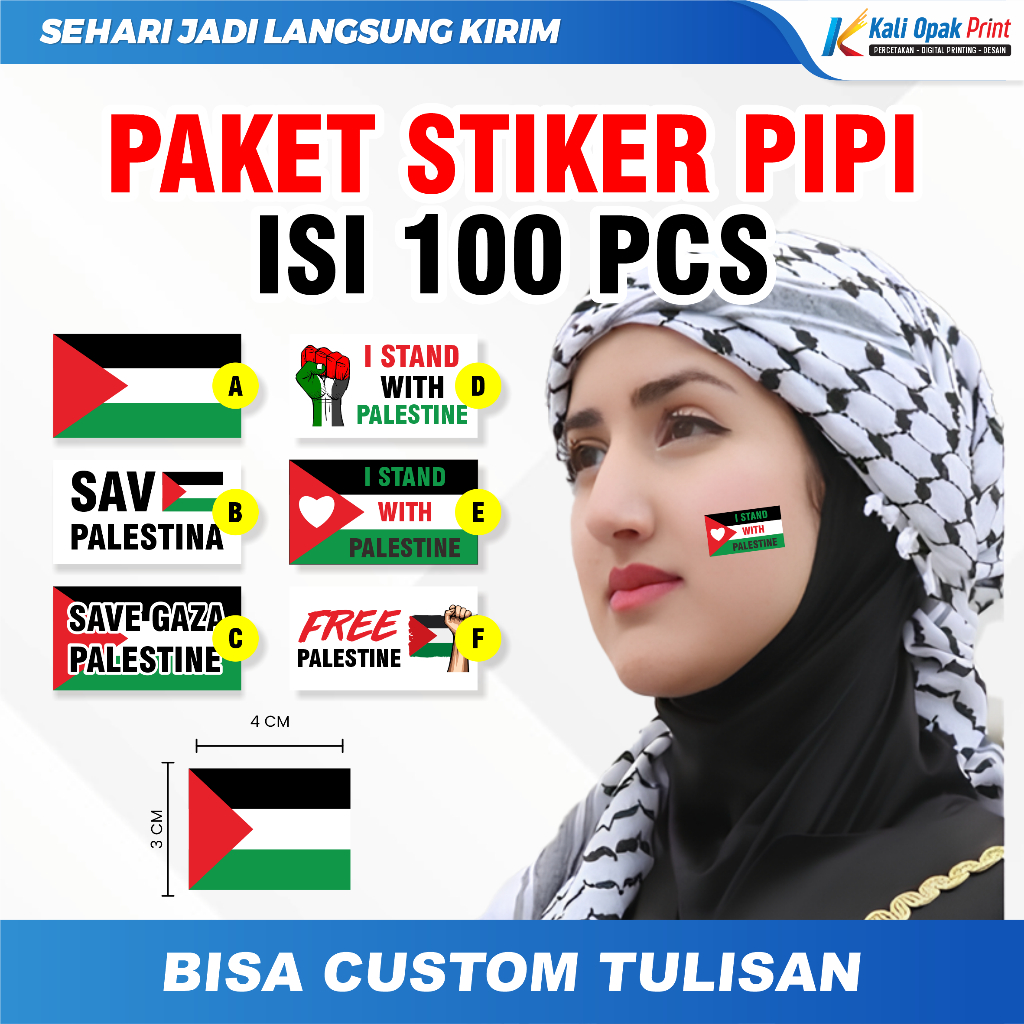 

STIKER PIPI BENDERA PALESTINA | SAVE PALESTINA