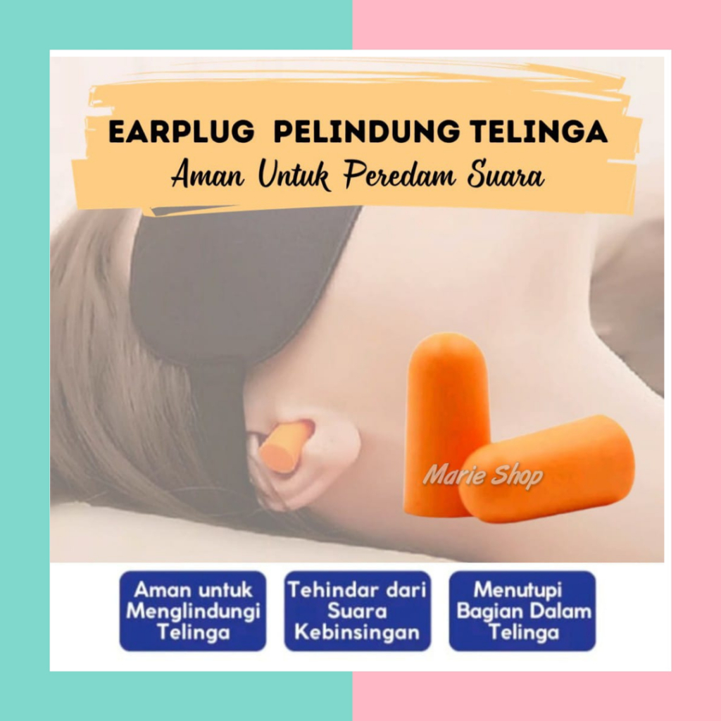 Marie Shop ➡️ PENUTUP TELINGA - PENYUMBAT TELINGA - PEREDAM SUARA BUSA EARPLUGS