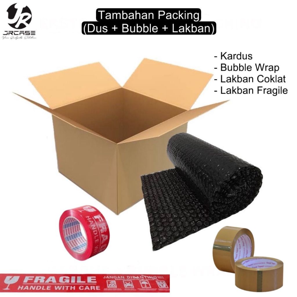 

Extra Packing Tambahan Dus Kardus Buble Bubble Wrap Custom Box Xtra Packaging Anti Penyok