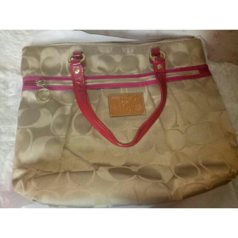 Coach poppy tote preloved