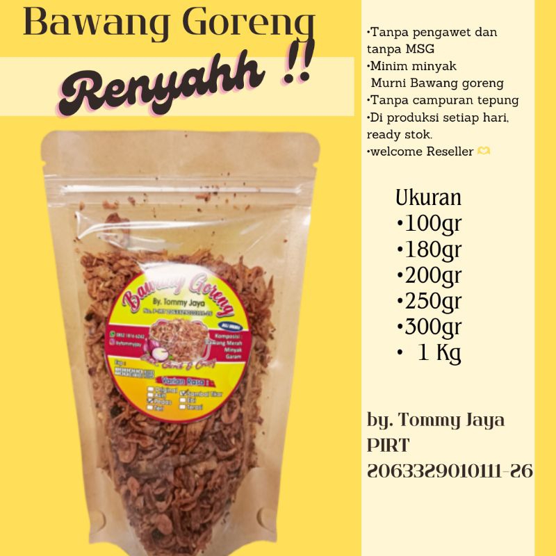 

Bawang Goreng Ebi/ Udang Premium 100gr/ Asli Brebes/ by Tommy Jaya