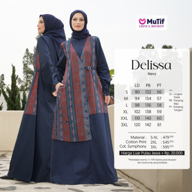 GAMIS MUTIF DELLISA NAVY