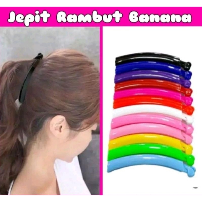 Jepit Rambut Pisang / Jepit Rambut Korea Bentuk Pisang / Jepit Banana